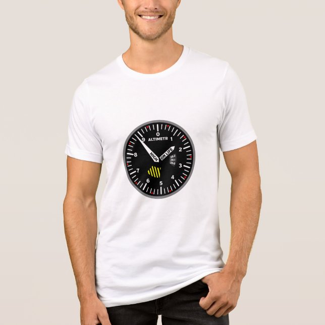 Altimetr Pilot Aviation Geek Tri-Blend Shirt (Front)