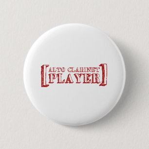 Alto Clarinet Player 6 Cm Round Badge