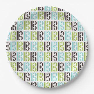 Alto Clef Pattern Paper Plate