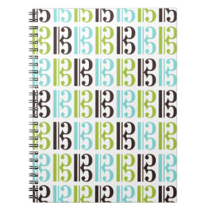 Alto Clef Pattern Spiral Notebook