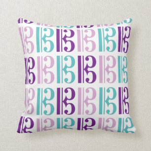 Alto Clef - Purple and Teal Cushion