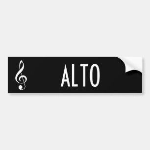 Alto Music Bumper Sticker Gift