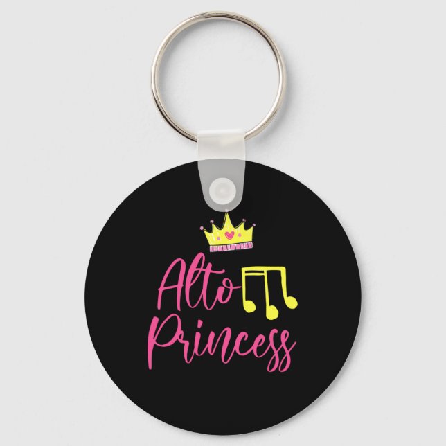 Alto Princess Musician Singer Singing Choir Gift Key Ring (Front)
