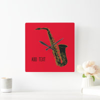 Alto Saxophone on Red Personalizable