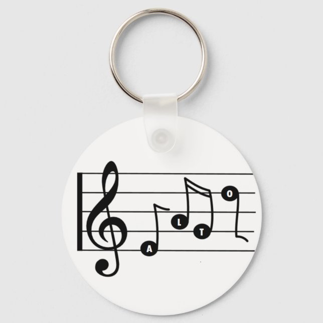 Alto Singer Musical Keychain (Front)