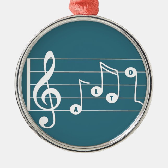 Alto Singer Musical Ornament (Front)