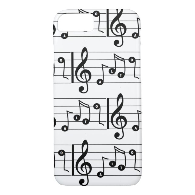 Alto Singer Musical Phone Case (Back)