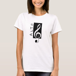 Alto Singer Treble Clef Music Chorus Choir  T-Shirt