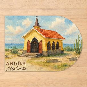 Alto Vista Aruba watercolor Acrylic Invitations