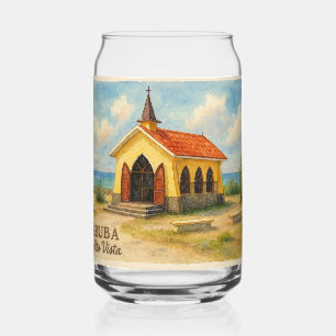 Alto Vista Aruba watercolor Can Glass