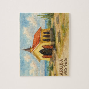 Alto Vista Aruba watercolor Jigsaw Puzzle