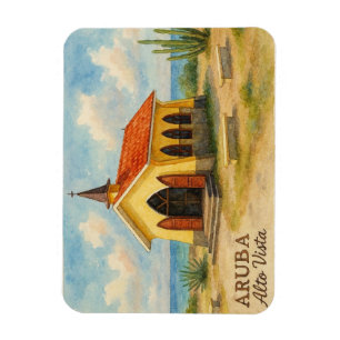 Alto Vista Aruba watercolor Magnet