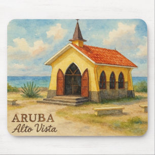 Alto Vista Aruba watercolor Mouse Pad