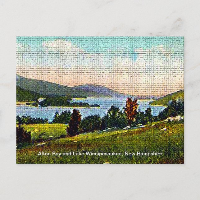 Alton Bay and Lake Winnipesaukee, New Hampshire Postcard (Front)