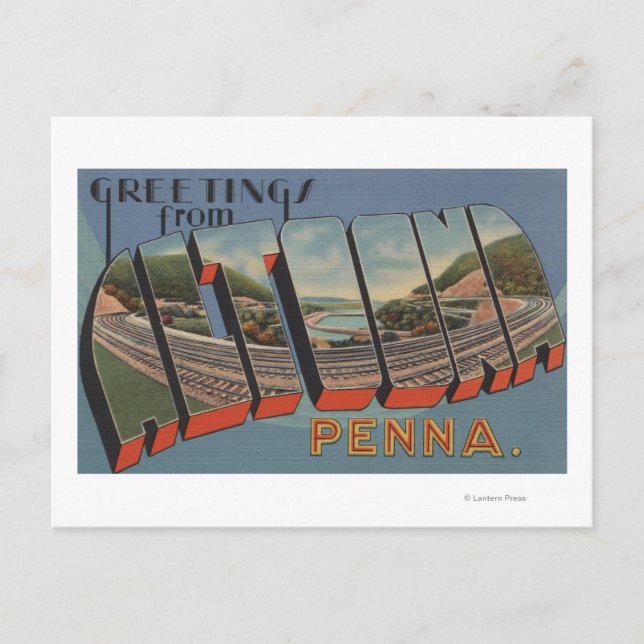 Altoona, Pennsylvania - Large Letter Scenes Postcard (Front)