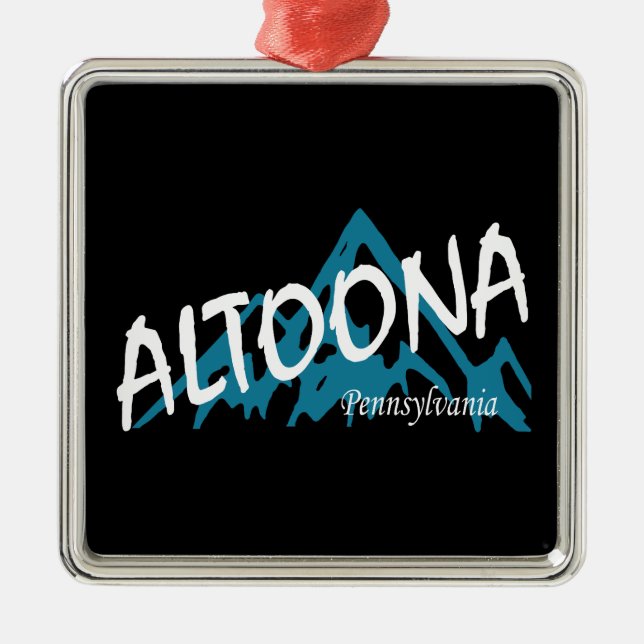 Altoona Pennsylvania Mountains Metal Tree Decoration (Front)