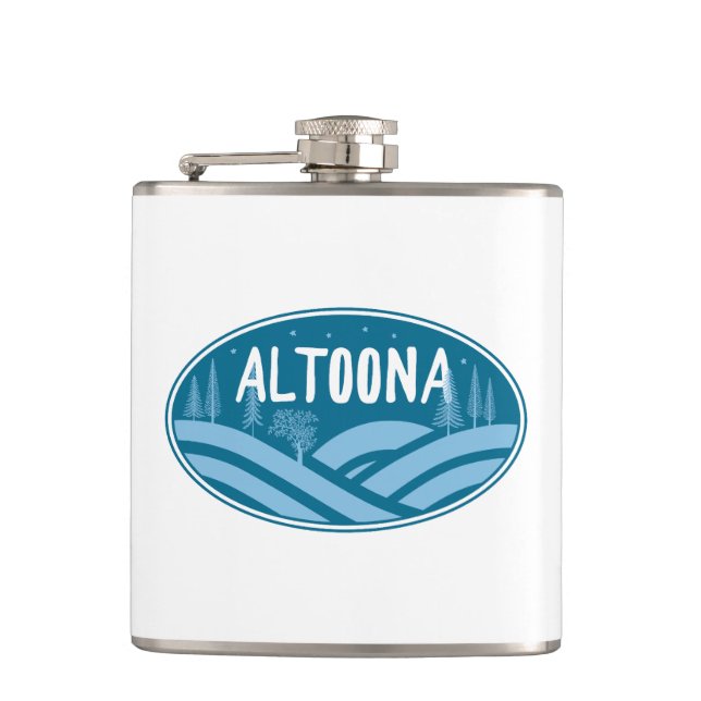 Altoona Pennsylvania Outdoors Hip Flask (Front)