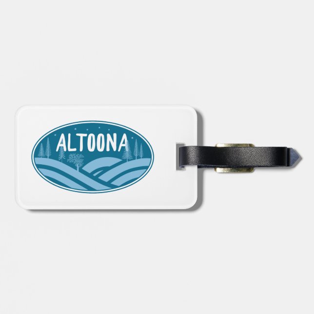 Altoona Pennsylvania Outdoors Luggage Tag (Back Horizontal)
