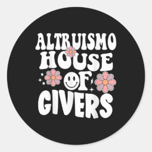 Altruismo House Of Givers Rca Givers Outfit Classic Round Sticker