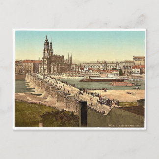 Altstadt, Dresden, Saxony, Germany rare Photochrom Postcard
