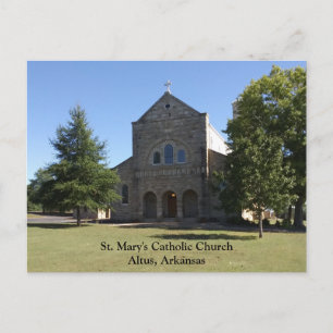 Altus Arkansas Catholic Church Postcard