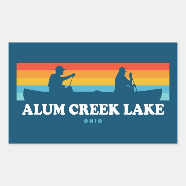 Alum Creek Lake Ohio Canoe Rectangular Sticker (Front)