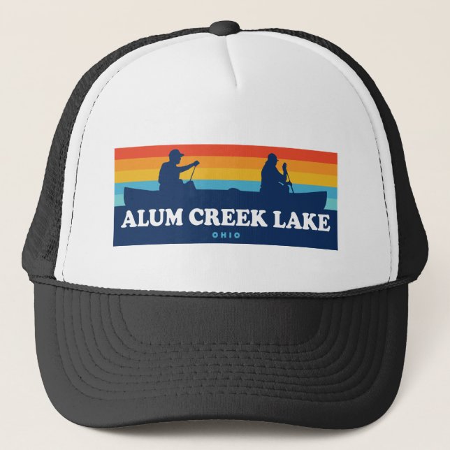 Alum Creek Lake Ohio Canoe Trucker Hat (Front)