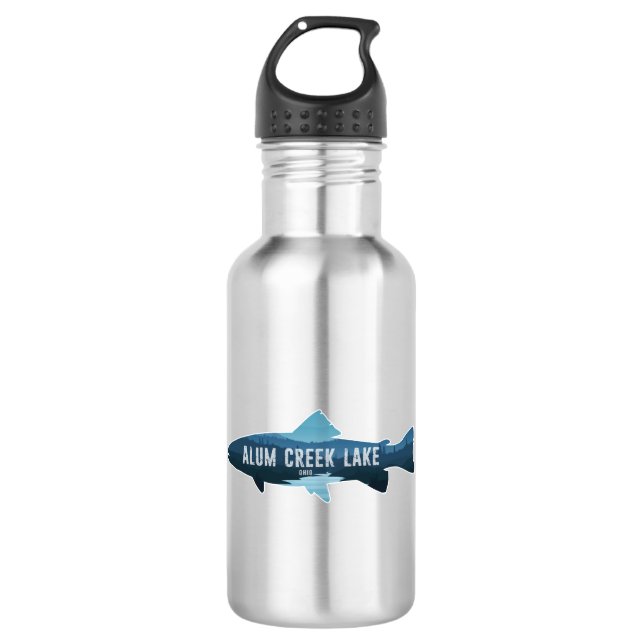 Alum Creek Lake Ohio Fish 532 Ml Water Bottle (Front)