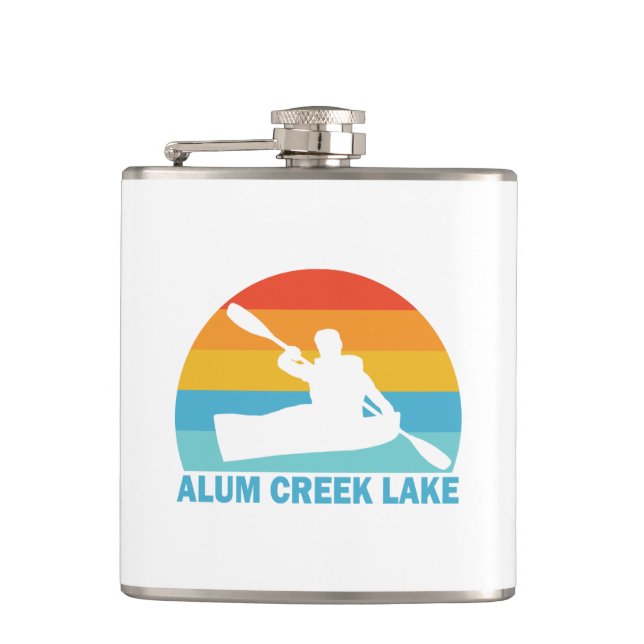 Alum Creek Lake Ohio Kayak Hip Flask (Front)