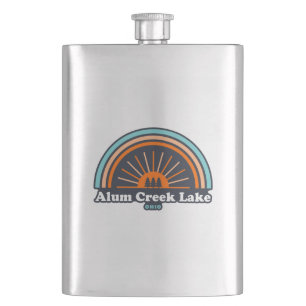 Alum Creek Lake Rainbow Hip Flask