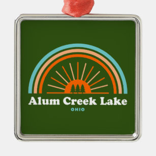 Alum Creek Lake Rainbow Metal Tree Decoration