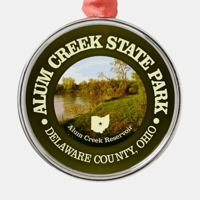 Alum Creek SP Metal Tree Decoration (Front)