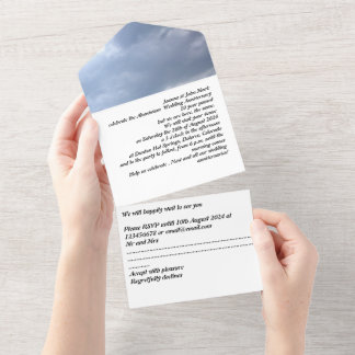 aluminium 10th wedding anniversary invitation  