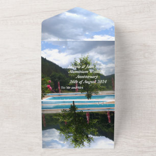 aluminium 10th wedding anniversary invitation  