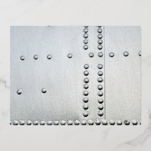 Aluminium Aircraft Skin Abstract  Foil Holiday Postcard