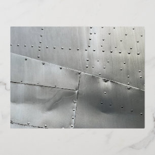 Aluminium Aircraft Skin  Foil Holiday Postcard