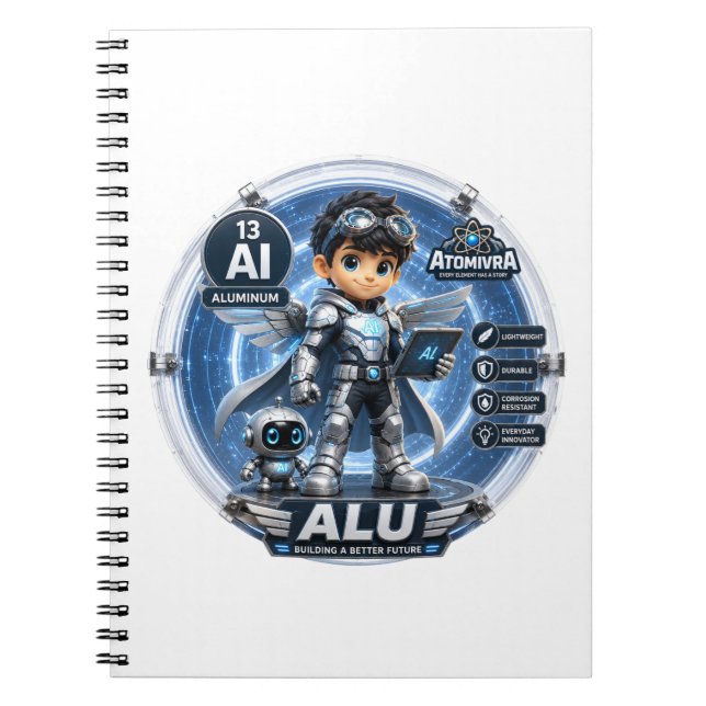 Aluminium ATOMIVRA BIRTHDAY Notebook (Front)