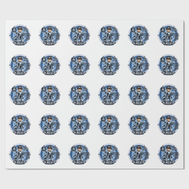 Aluminium ATOMIVRA BIRTHDAY Wrapping Paper (Flat)