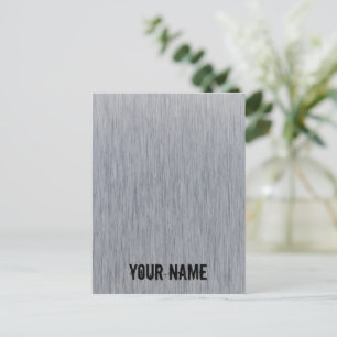 Aluminium brushed Metal structure Holiday Postcard