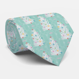 Aluminium Christmas Trees Teal Christmas Tie