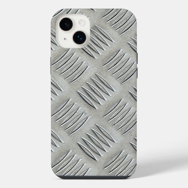 Aluminium Diamond Pattern iPhone Case (Back)