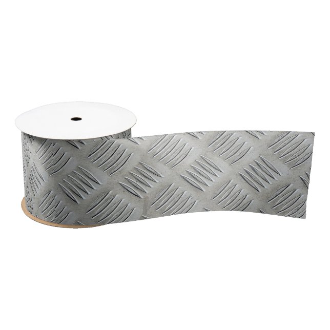 Aluminium Diamond Pattern Satin Ribbon (Spool)