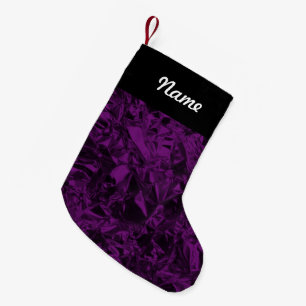 Aluminium Foil Design in Purple Small Christmas Stocking