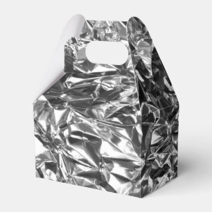 Aluminium Foil Design Silver Colour Favour Box