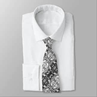 Aluminium Foil Design Silver Colour Tie