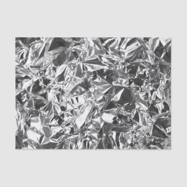 Aluminium Foil Design Silver Colour Tissue Paper (Front)