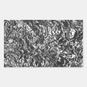 Aluminium Foil Metal Texture Rectangular Sticker