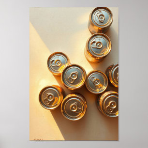 Aluminium Soda Cans Collection Poster