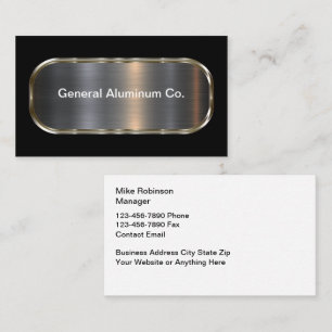 Aluminium Supply Company Business Cards 