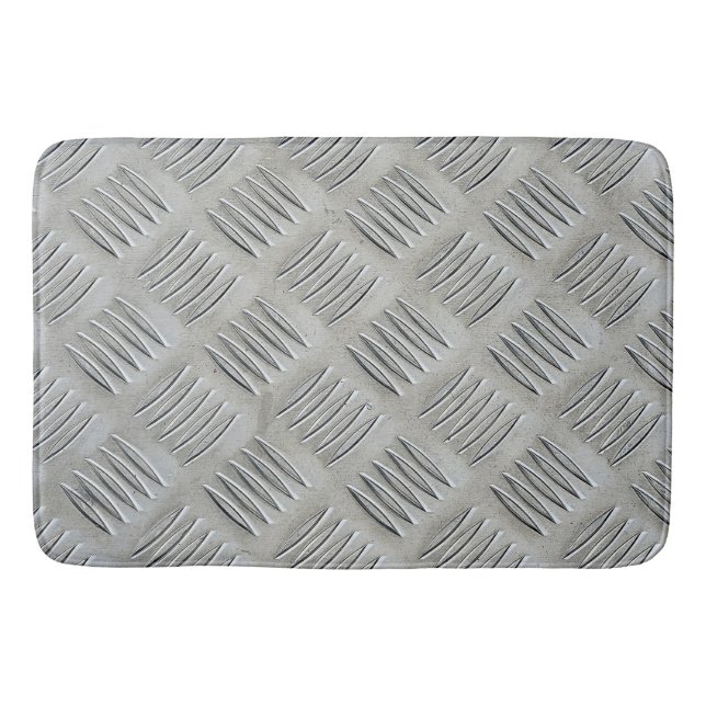 Aluminium Texture Diamond Pattern Bath Mat (Front)